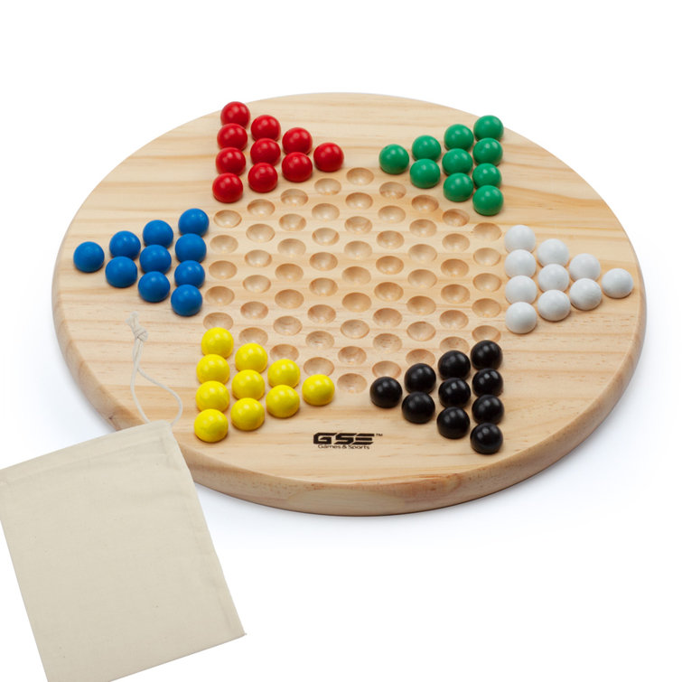 GSE Games & Sports Expert 11.5" Wooden Chinese Checkers Family Board